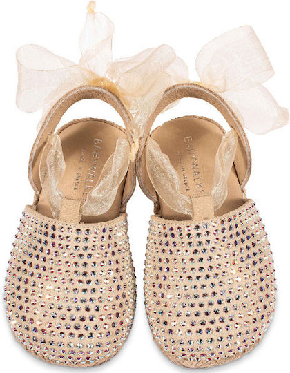 Babywalker Pantofi De Botez Din Piele Espadrile Ecru