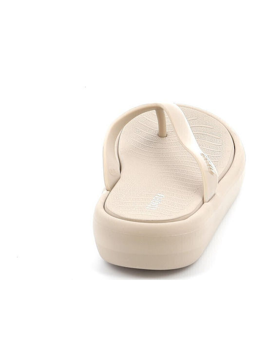 Frauen Flip Flops in Beige Farbe