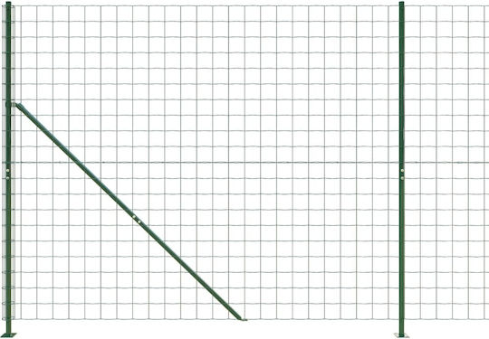 vidaXL Plasă de sârmă Galvanizat cu Îmbrăcăminte din PVC Module Verde 2.2x25m