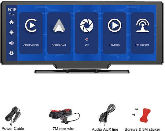 Digital IQ Οθόνη Αφής 10.26" Multimedia για Ταμπλό Αυτοκινήτου με Apple CarPlay / Android Auto / Bluetooth / GPS