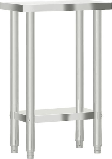 vidaXL Steel Workbench L55xD30xH85cm