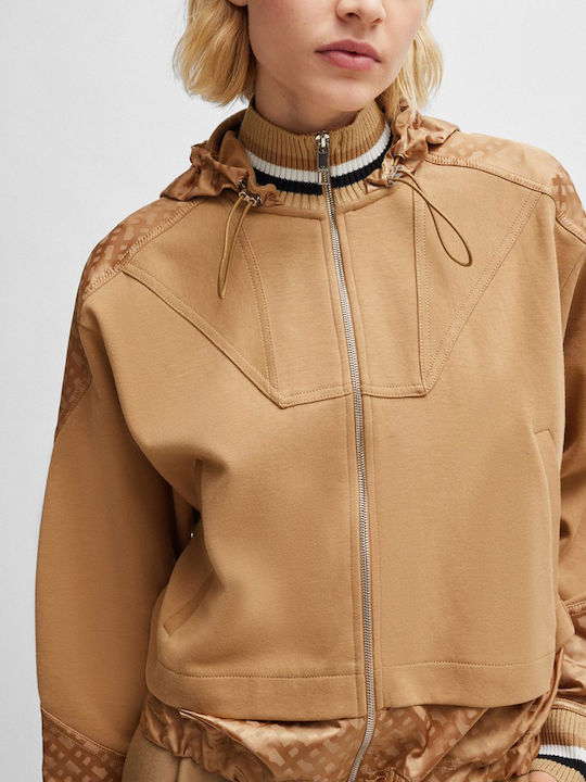 Enais Women's Sweatshirt Hooded Beige