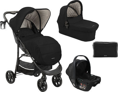 Kikka Boo Selina 3 in 1 Baby Kinderwagen Geeignet für Neugeborene Black 8.3kg