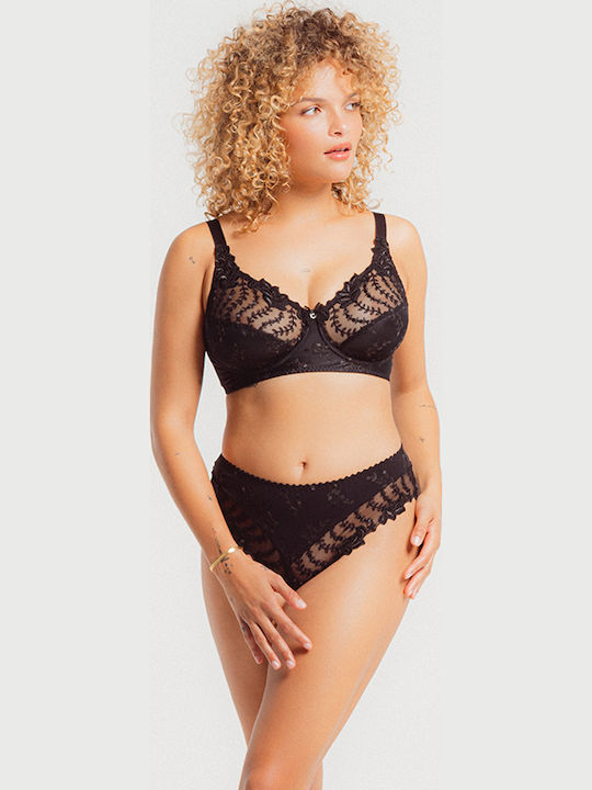 Women's Brazil with Lace Black