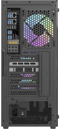 Darkflash DK353 Gaming Middle Tower Carcasă Calculator cu Fereastră Laterală Negru