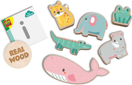 Ses Creative Дървена Конструктивна Игра Toy Animals за Деца 1,5+ години+ Години