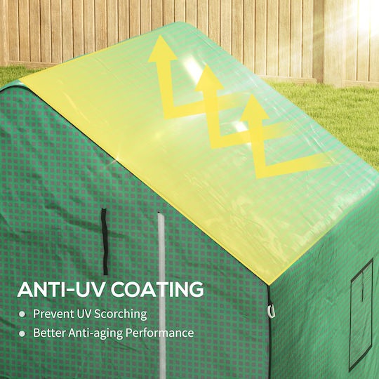 Outsunny 845-945V00GN Κάλυμμα Θερμοκηπίου 1.4x1.43x1.9m