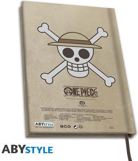 Abysse One Piece Σημειωματάριο A5 50 Φύλλων με Σκληρό Εξώφυλλο Μπεζ