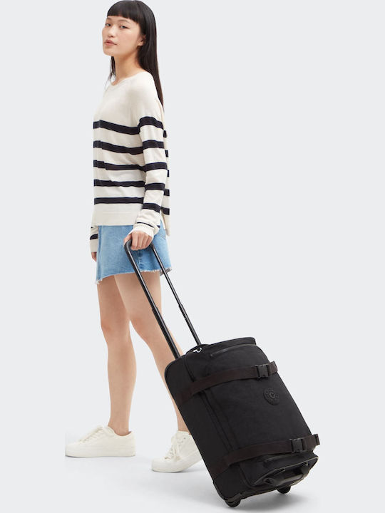 Kipling Βαλίτσα Ταξιδίου Καμπίνας Υφασμάτινη Black με 4 Ρόδες Ύψους 54εκ.