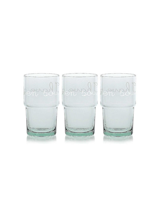 Cerve Green Soul Set of Glasses Water made of Glass Green 440ml 3pcs