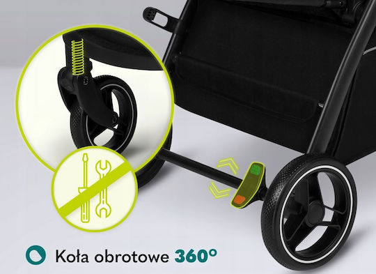 Lionelo Ingrid Baby Stroller Suitable from 6+ Months Black 8.20kg
