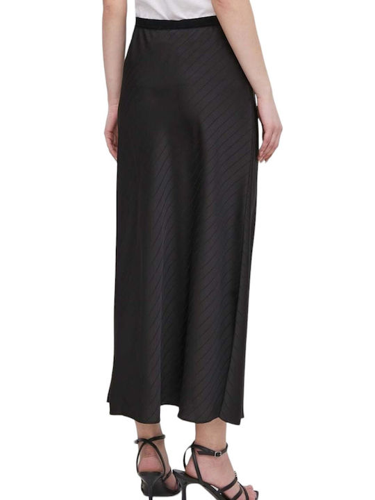 DKNY High Waist Maxi Skirt in Black color