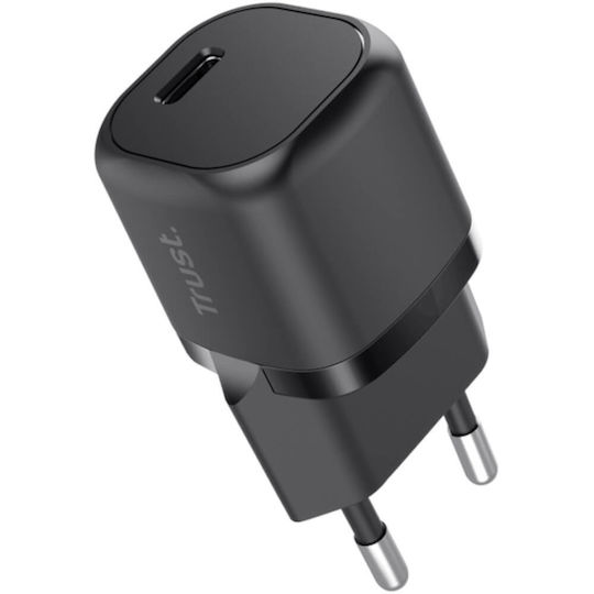 Trust Charger Without Cable with USB-C Port 20W Power Delivery Blacks (Maxo)