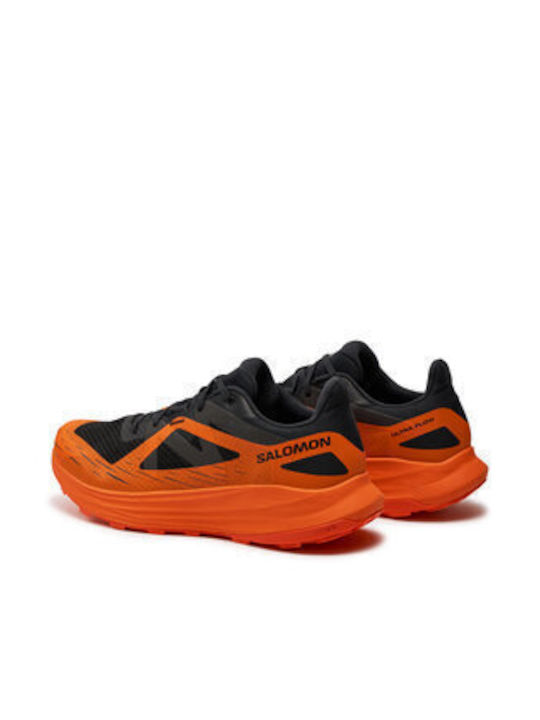Ultra Flow Herren Sportschuhe Trail Running Wasserdicht mit Gore-Tex-Membran Black / Dragon Fire / Cherry Tomato