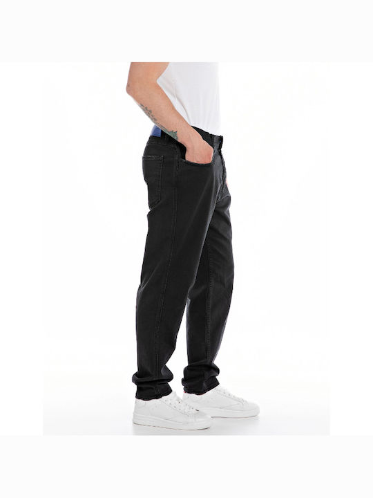 Replay Men's Jeans Pants in Relaxed Fit Black