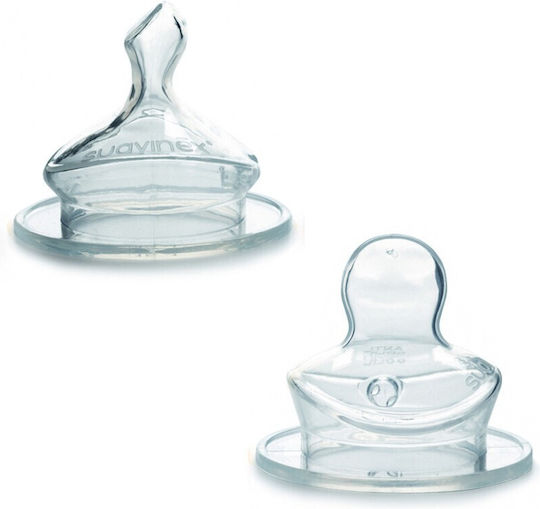 Suavinex Silicone Baby Bottle Teats Fast Flow for 6+ months 2pcs