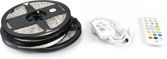 Rixme Waterproof Smart LED Strip 4x Wi-Fi RGB Light 5m Type SMD5050 with Remote Control