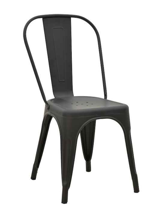 Outdoor Chair Metallic Utopia Black Checkmate 44x44x85cm