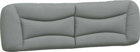 vidaXL Bed Headboard made of Fabric Light Gray 180x15x48cm