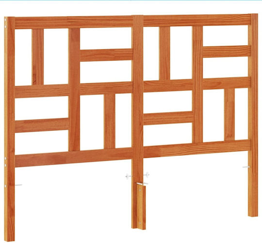 vidaXL Κεφαλάρι Κρεβατιού Ξύλινο Καφέ 140.5x104cm
