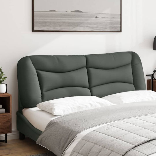 vidaXL Fabric Bed Headboard Cushion Dark Gray 160x48cm