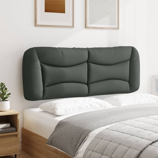 vidaXL Stoff-Kopfstütze Für Betten Dunkelgrau 140x48cm
