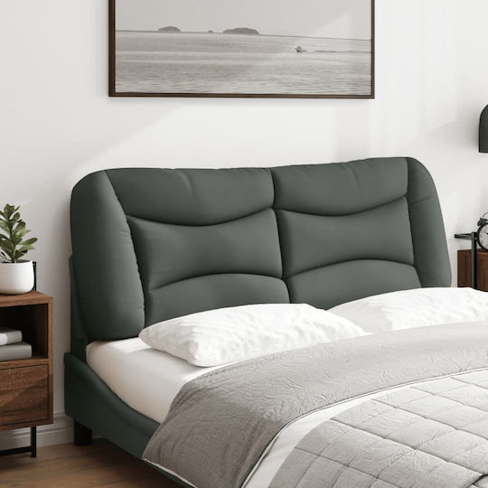 vidaXL LED Headboard Cushion Fabric Dark Grey 120x48cm