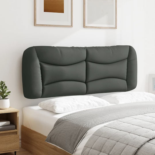 vidaXL LED Headboard Cushion Fabric Dark Grey 120x48cm