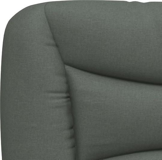 vidaXL Fabric Bed Headboard Cushion Dark Gray 160x48cm