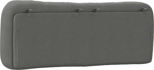 vidaXL Stoff-Kopfstütze Für Betten Dunkelgrau 140x48cm