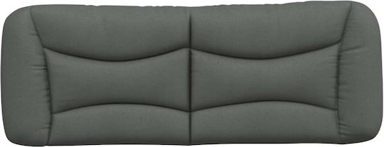 vidaXL LED Headboard Cushion Fabric Dark Grey 120x48cm