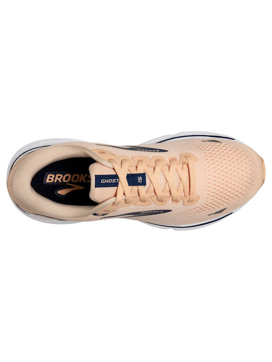 Brooks Ghost 15 Femei Pantofi sport Alergare Apricot / White