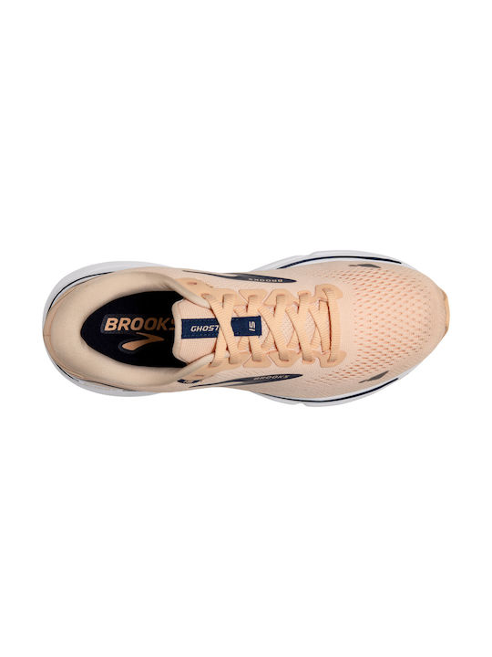Brooks Ghost 15 Running Apricot / White