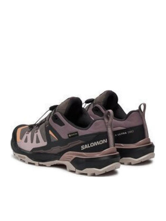Salomon X Ultra 360 GTX Women's Waterproof Hiking Shoes With Gore-Tex Membrane Purple