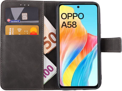 Lime Carte Piele artificială / Silicon / Piele cu Brățară Verde (Oppo A58)