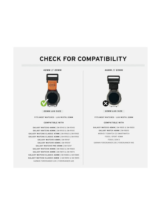 UAG Active Strap Λουράκι (Galaxy Watch4/5/6/7/FE/4 Classic/6 Classic/5 Pro)