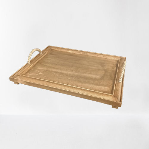 Korres Craft Holz Rechteckig Serviertablett mit Griffen in Rosa Farbe 34x43x4cm 236-611-03 1Stück