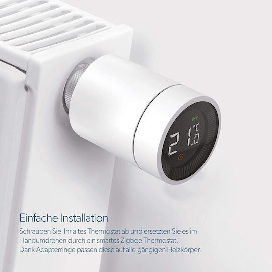 BigBuy Electronic Thermostatic Radiator Valve with Wi-Fi for Radiator Body 1pcs