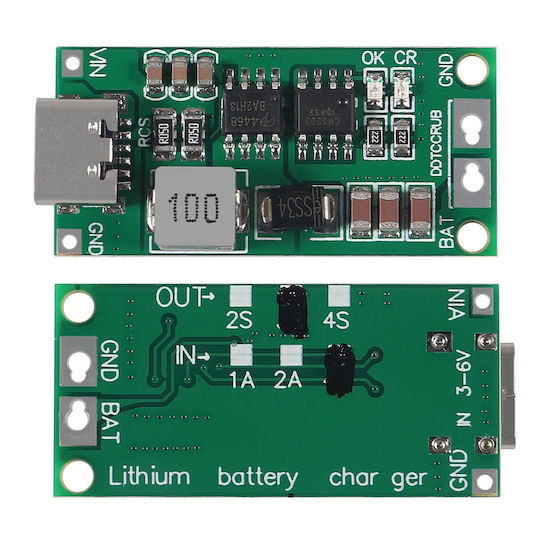 Haitronic Type C BMS 4S 2A 18650 Lithium Battery Charger Board Step-up Boost Module HS4936