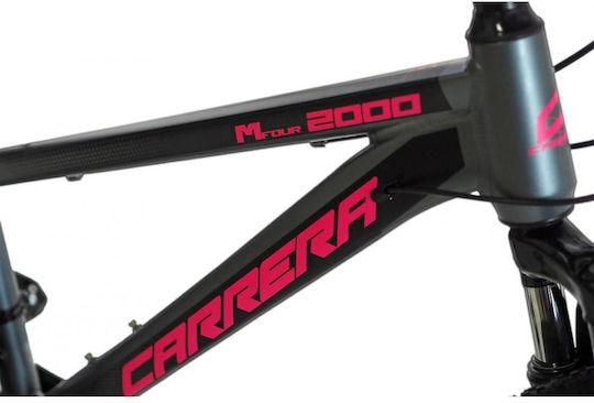 Carrera M4 2000 24" Παιδικό Mountain Bike 21 Ταχυτήτων με Σκελετό Αλουμινίου Γκρι