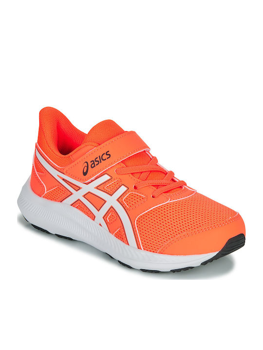 Jolt 4 PS Kids Sports Shoes Running with Hoop & Loop Closure Sunrise Red / White