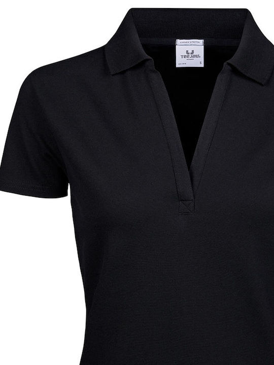 Tee Jays 1409 Women's Short Sleeve Promotional Blouse Black