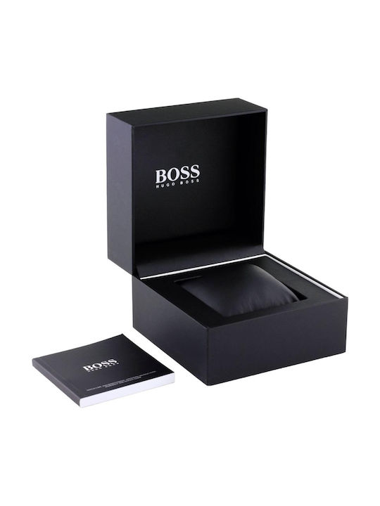 Boss Sport Ανδρικό Ρολόι 43mm Χρονογράφος Μπαταρίας με Μπλε Μεταλλικό Μπρασελέ