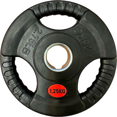 Liga Sport Set of Plates Olympic Type Rubber 1 x 1.25kg Φ50mm with Handles