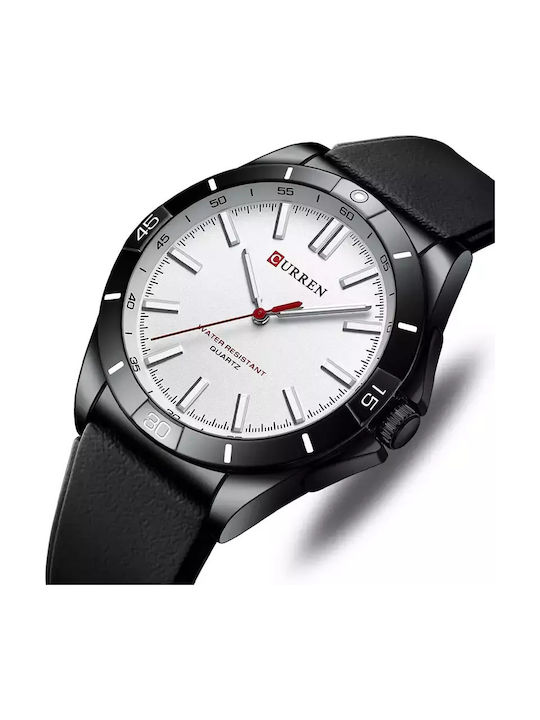 Curren Watch Battery with White Rubber Strap