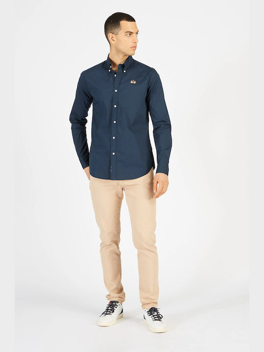 La Martina Men's Shirt Long Sleeve navy