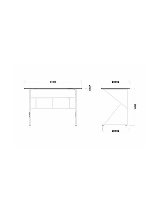 Birou Hero 1.6 Din Lemn Alb 120x60cm