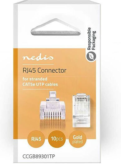Nedis Βύσμα RJ-45 male 10τμχ Χρυσό (CCGB89301TP)