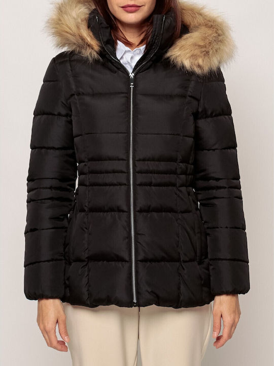 Nabby Kurz Damen Puffer Jacke für Winter BLACK