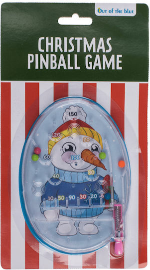 Out of the Blue Snowman Christmas Decoration Blue 14x10cm Mini Pinball Machine Snowman